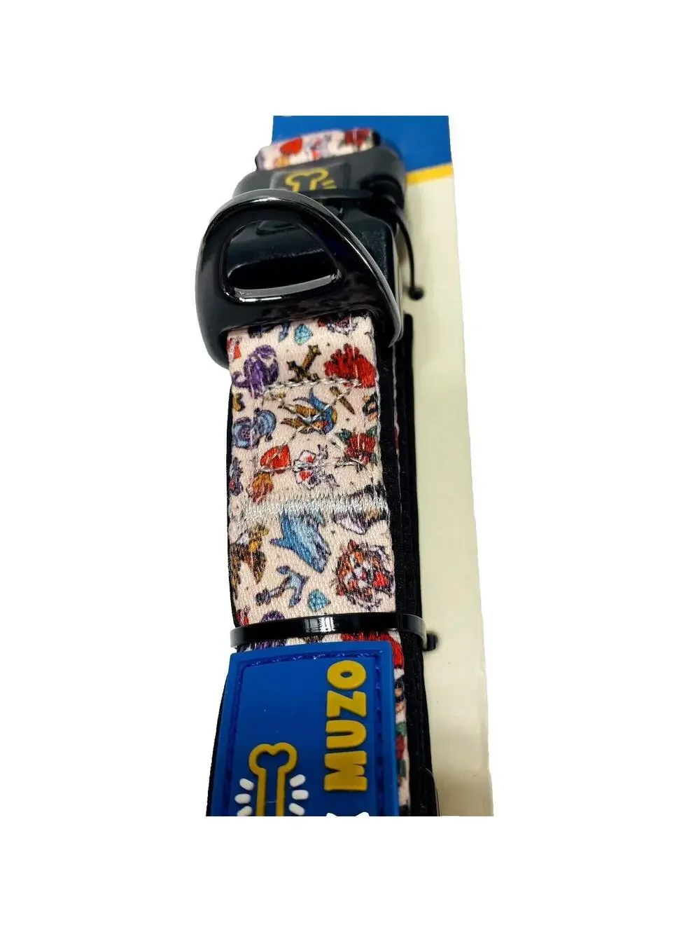 Vintage Pirate Tattoo Dog Collar Padded Extra Comfort Large Dogs New